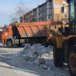 За половину февраля из Ачинска вывезено более 10 000 кубов снега